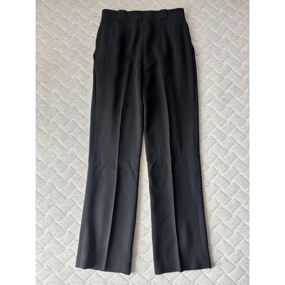 Escada Pants Womens EU 36 Black Pure New Wool Pleated Dress Trousers Work Career - Picture 2 of 7
